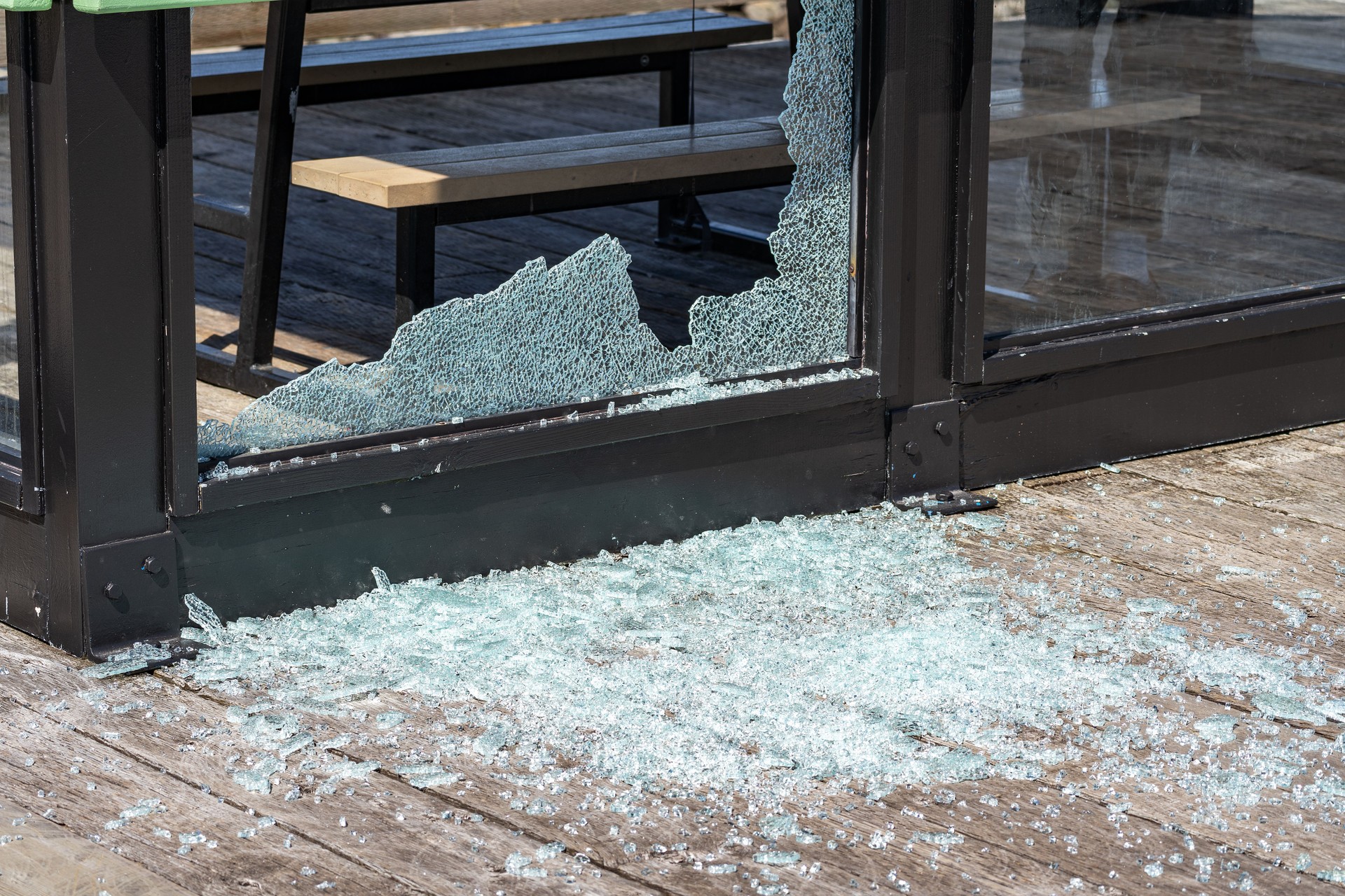 Broken Window Glass
